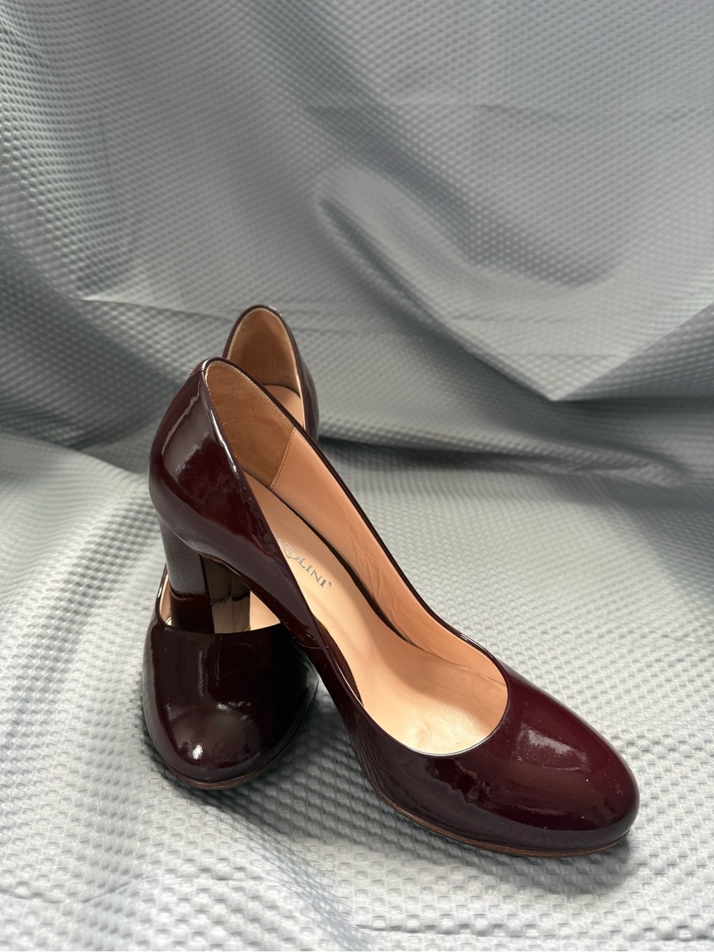 All leather Heels – Burgundy Patent Leather – Size 7